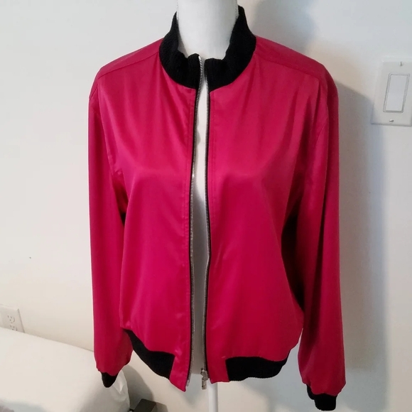 St. John Satin Bomber Jacket - Picture 6 of 11